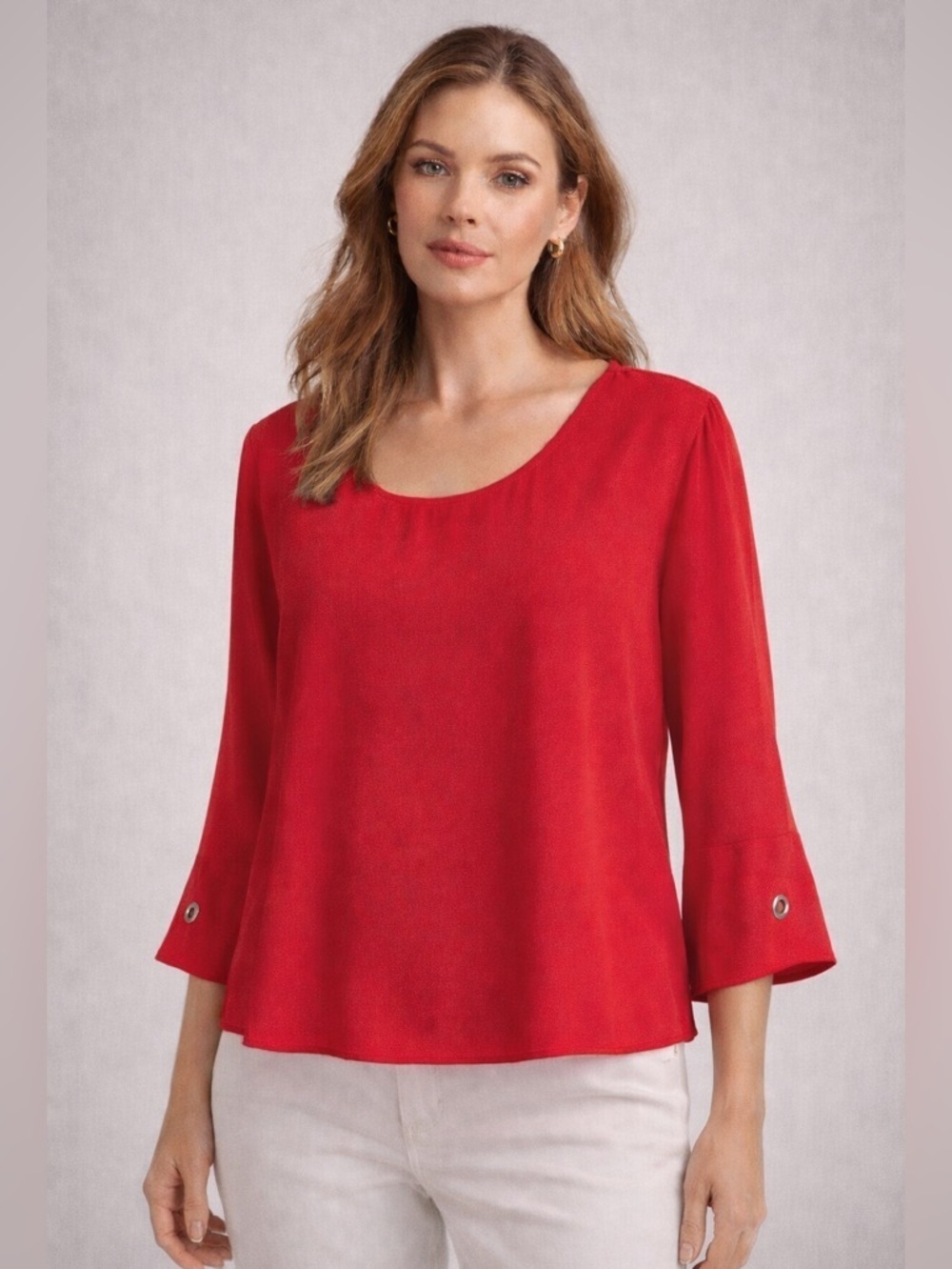 Cato Red Embellished Bell Sleeve Tunic Top Women Size XL
Casual Work, Career